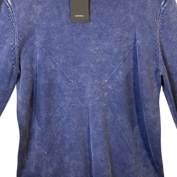 Robert Barakett Men's Franklin Pullover Sweater Vintage Blue Wash Size XL - Picture 4 of 11